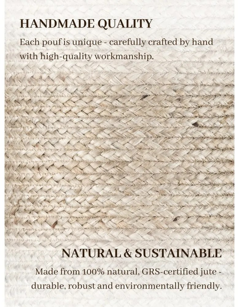 Szürkésbézs puff Jutta Greige – Hanse Home