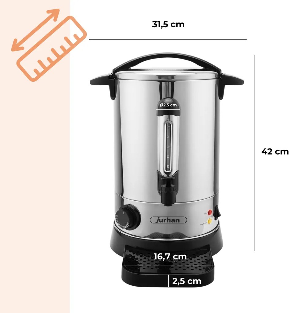 COZY borfőző/tea, 6,8l, ezüst Jurhan