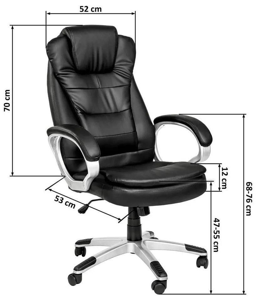 Prémium relax főnöki szék - fekete