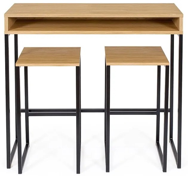 Íróasztal tölgyfa dekoros asztallappal 35x100 cm Frame – Woodman