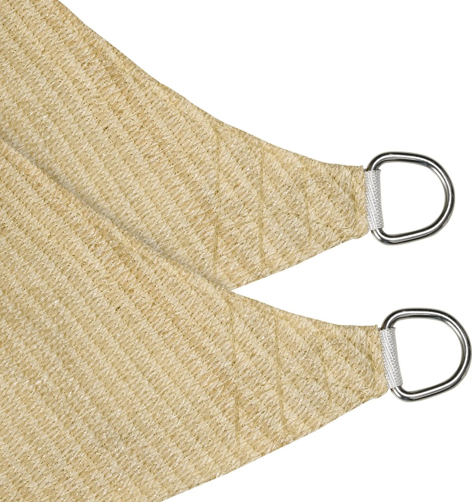 Outsunny Téglalap alakú napernyő vitorla 4 x 3 m Magas sűrűségű polietilén UV védelem tárolótáskával - Bézs szín | Aosom