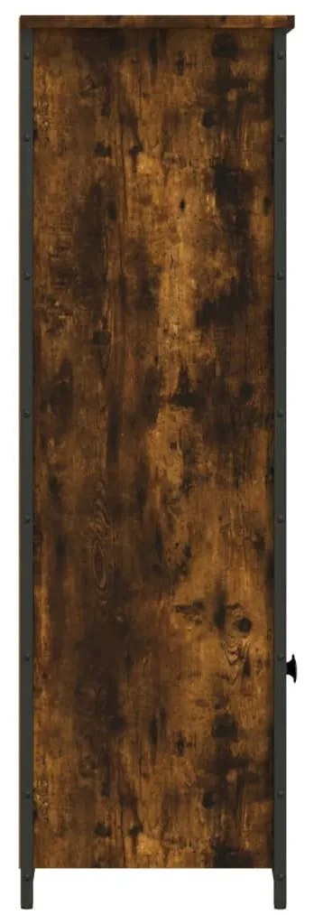 füstös tölgy színű szerelt fa magasszekrény 62 x 32 x 103,5 cm