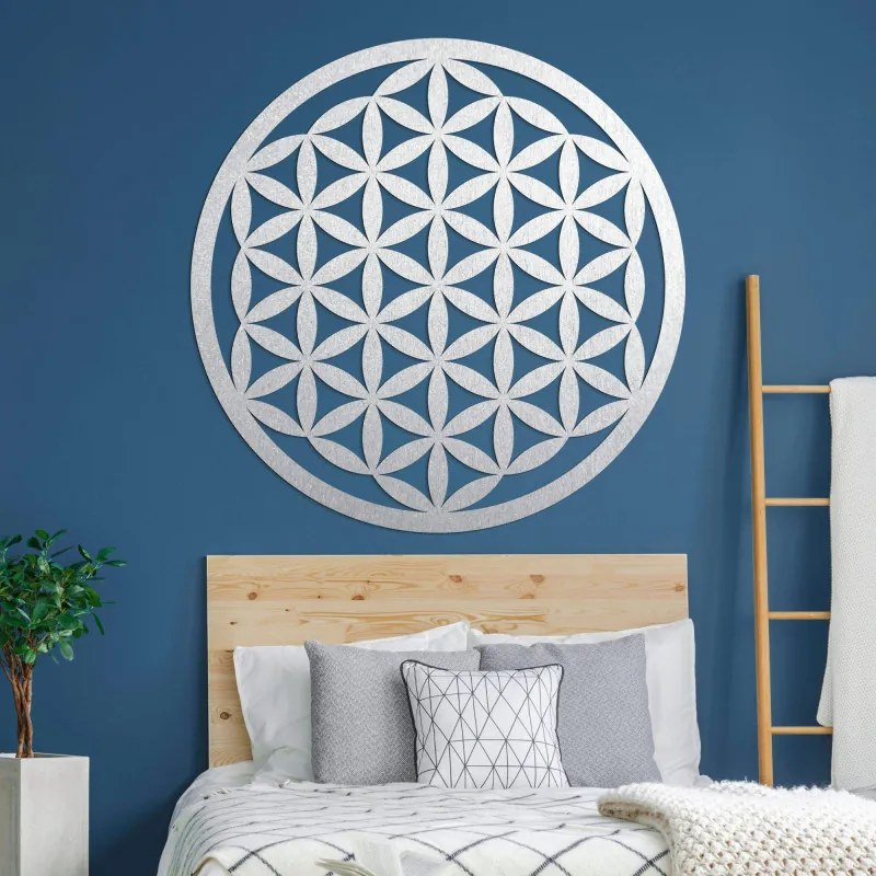 Elegáns, faragott fa mandala falra - FLORUM