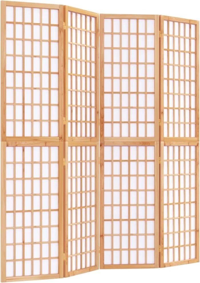 vidaXL 4 paneles japán stílusú összecsukható paraván 160 x 170 cm