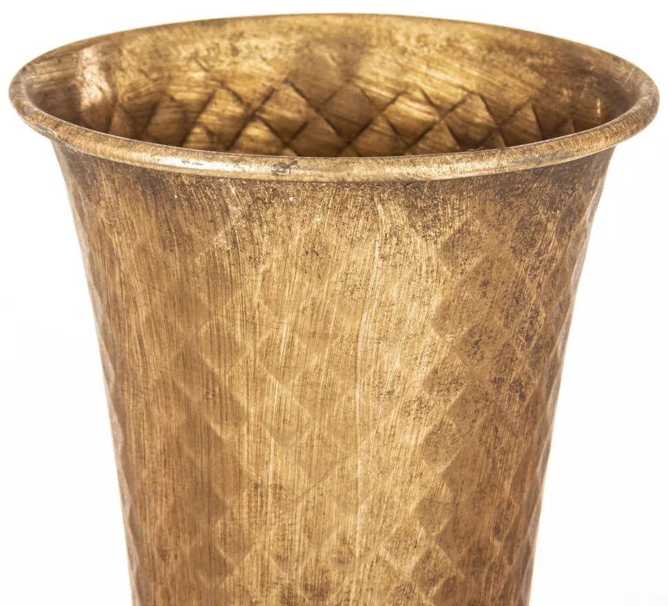 Antique kecses karcsú óarany kerek talpas váza 46x15x15cm