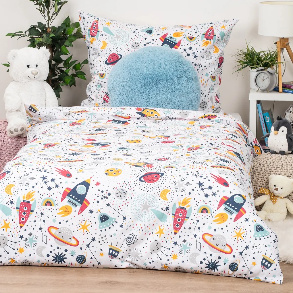 4Home Cosmic Adventure gyerek pamut ágyneműhuzat, 140 x 200 cm, 70 x 90 cm, 140 x 200 cm, 70 x 90 cm