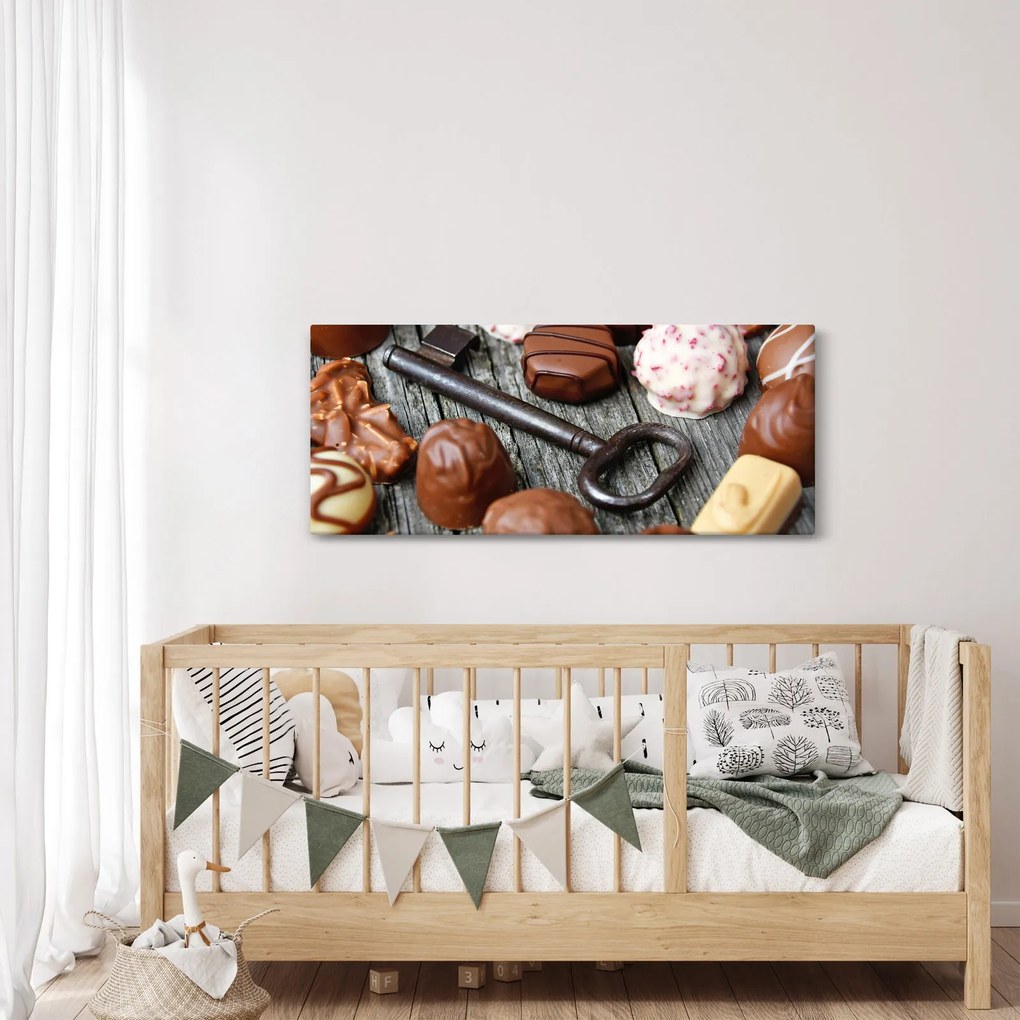 Csokoládé és a kulcs képe (120x50 cm)