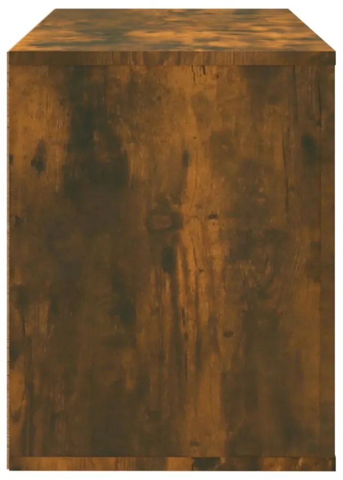 füstös tölgy színű szerelt fa cipősszekrény 80x35x45 cm