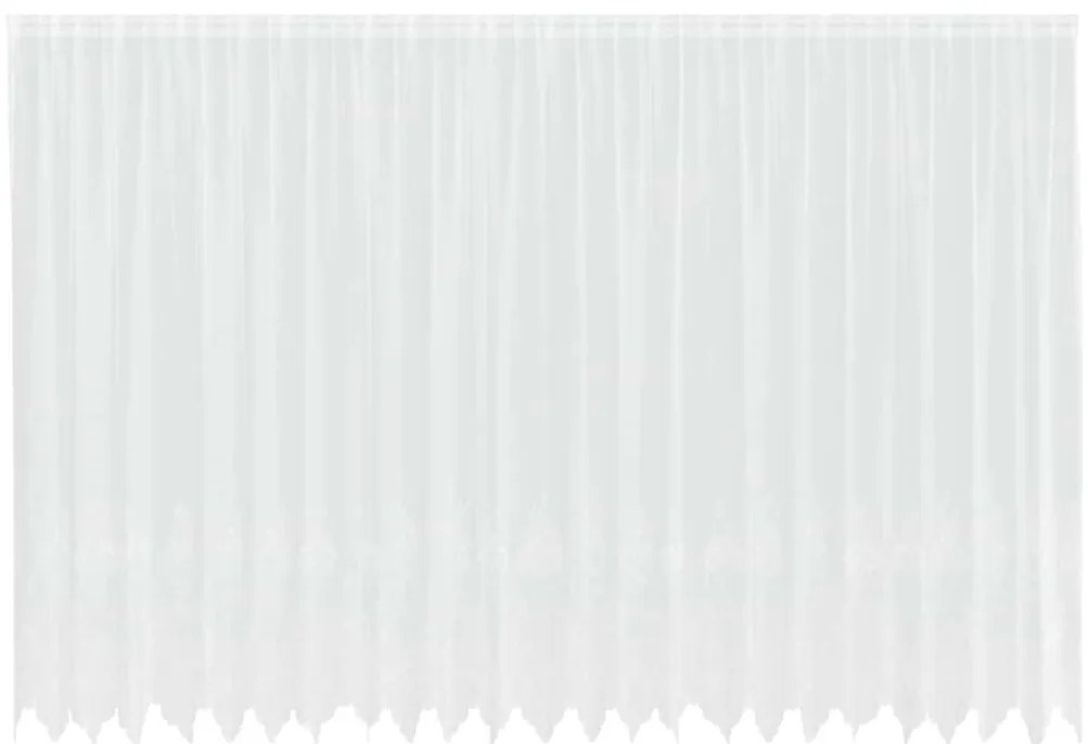 Függönyök függönyökkel Virágos Fehér 600 x 200 cm Poliészter