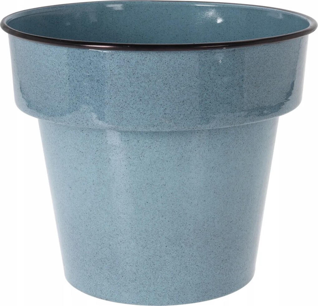 Fém Virágtartó Fedél Átmérő 31 CM Magasság 28 CM Kék