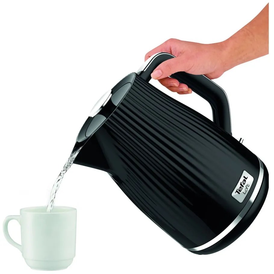 Fekete vízforraló 1,7 l Loft KO250830 – Tefal