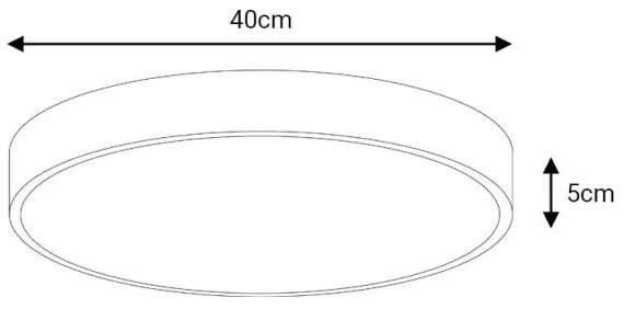 LED Mennyezeti lámpa FELIZ LED/40W/230V 4000K átm. 40 cm fekete