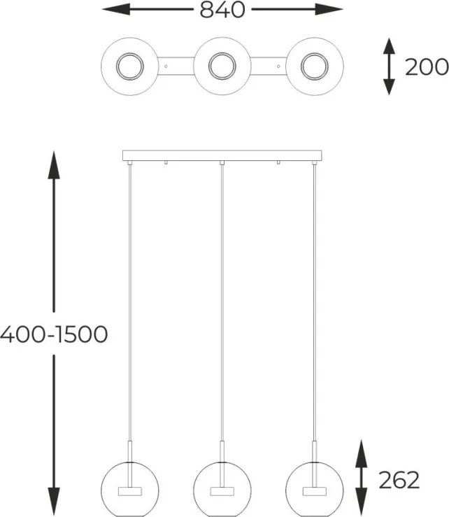 ZUMA LINE P0428-03J-L4AC ENCELADUS Többágú Függesztett Lámpa Arany LED IP20