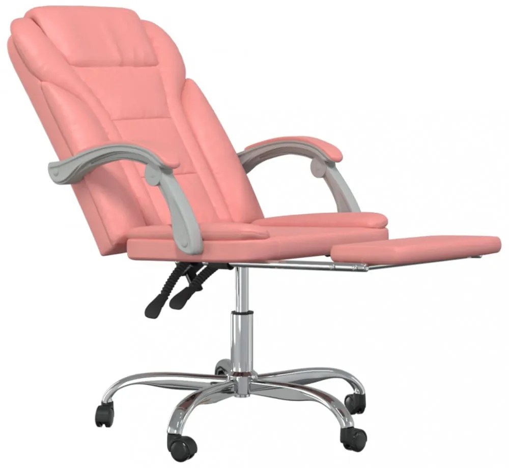 rózsaszín műbőr dönthető irodaszék