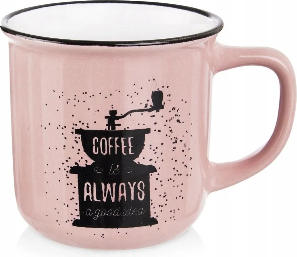 Kerámia Kávés Bögre Gyógynövények Italok Rózsaszín 370 ml