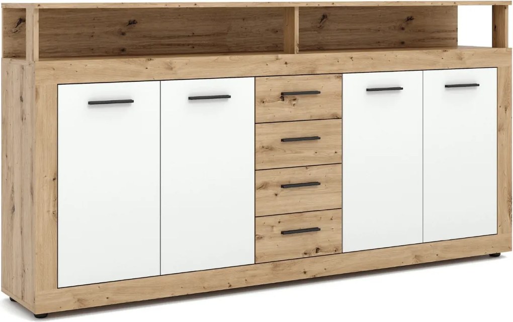 Komoda BLAGO 190 cm Dąb Artisan/Biały