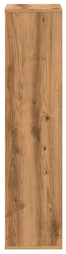kézműves tölgy szerelt fa könyvespolc 50 x 25 x 105 cm
