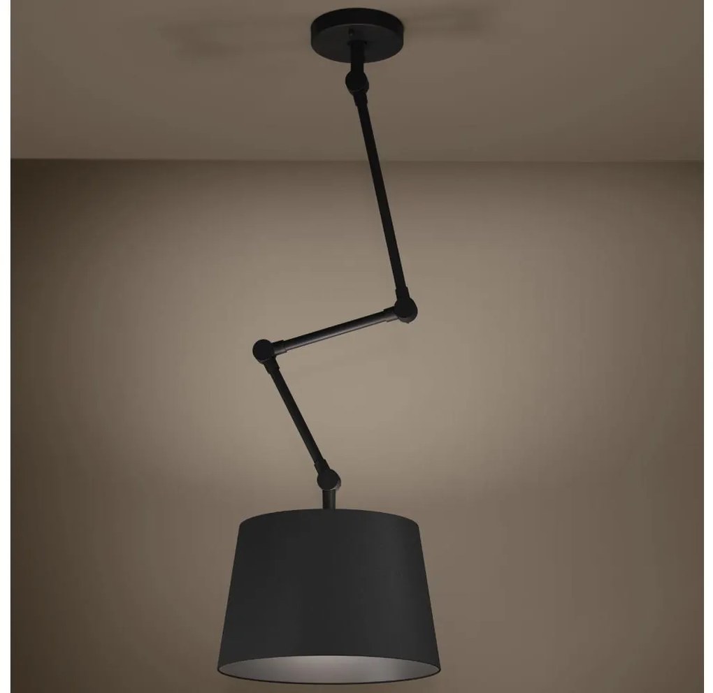 Eglo 390112 - Csillár rúdon PISTUNIO 1xE27/40W/230V fekete