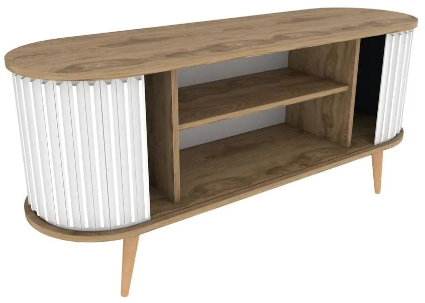 TV szekrény Stor - Oud Oak, White