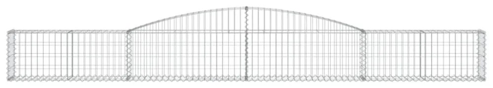 9 db íves horganyzott vas gabion kosár 400x30x40/60 cm