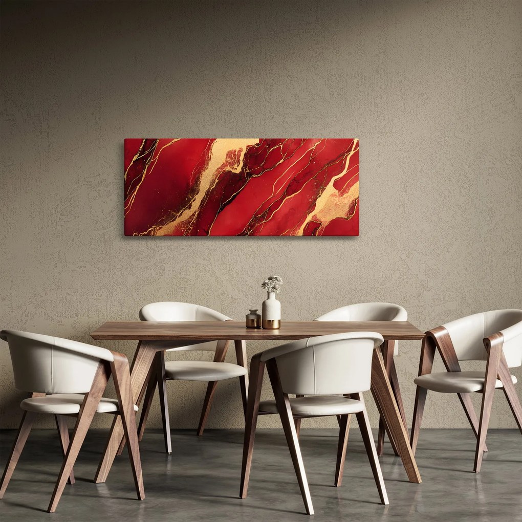 Kép - Vörös-arany márvány (120x50 cm)