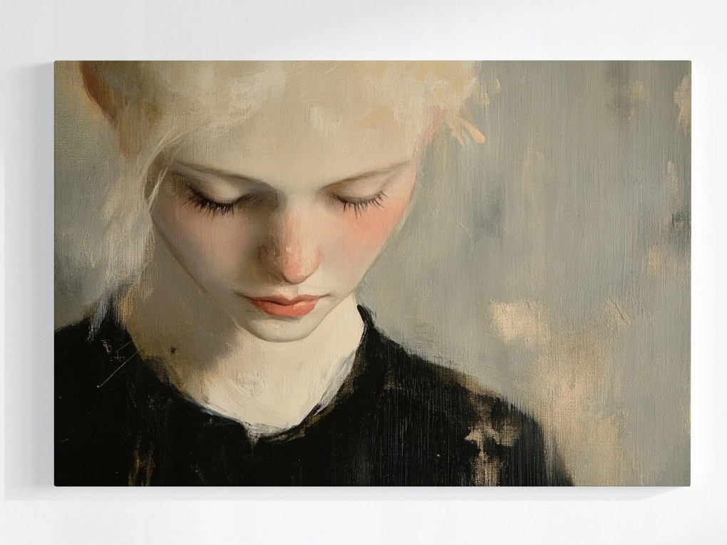 Poszter Portré Nő Lány Szomorúság Elmélkedés 60x40