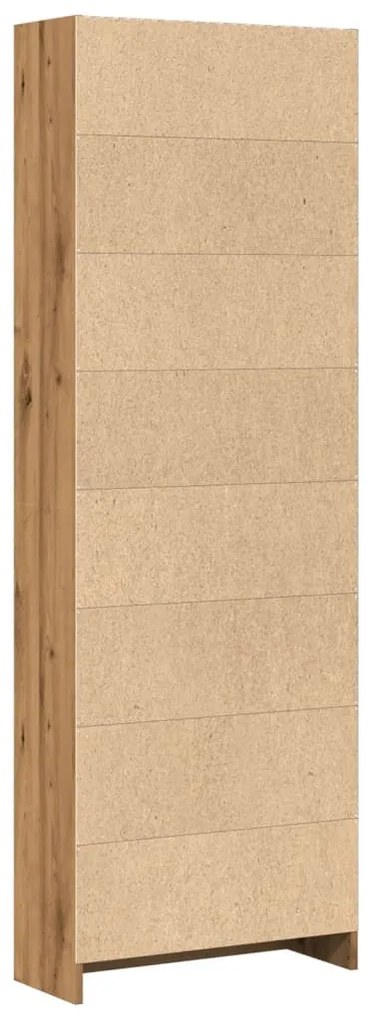 kézműves tölgy szerelt fa könyvespolc 60 x 24 x 176 cm