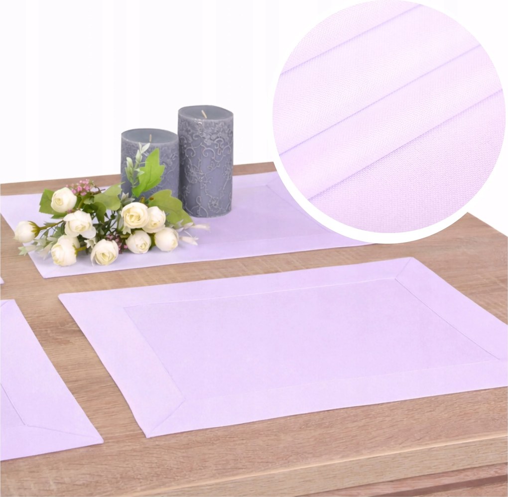 Asztalterítő Alátétek Rózsaszín Panama 30x40 2 db Tányérok Alá, Foltálló, Sima