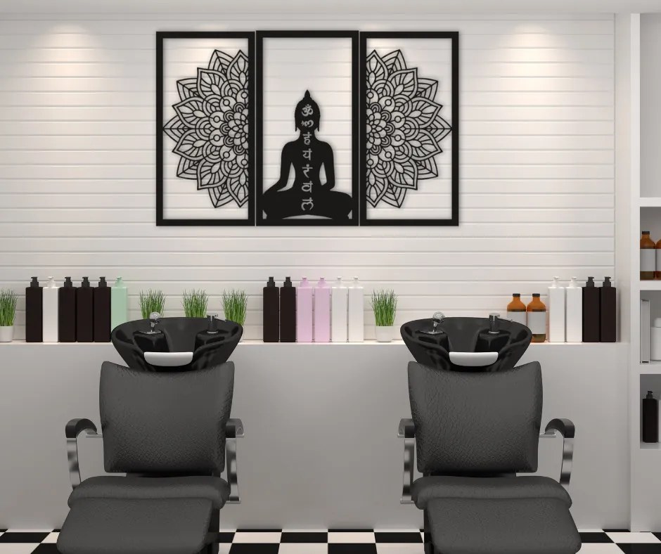 Buddha és Mandala Fali Dekoráció 3 db-os