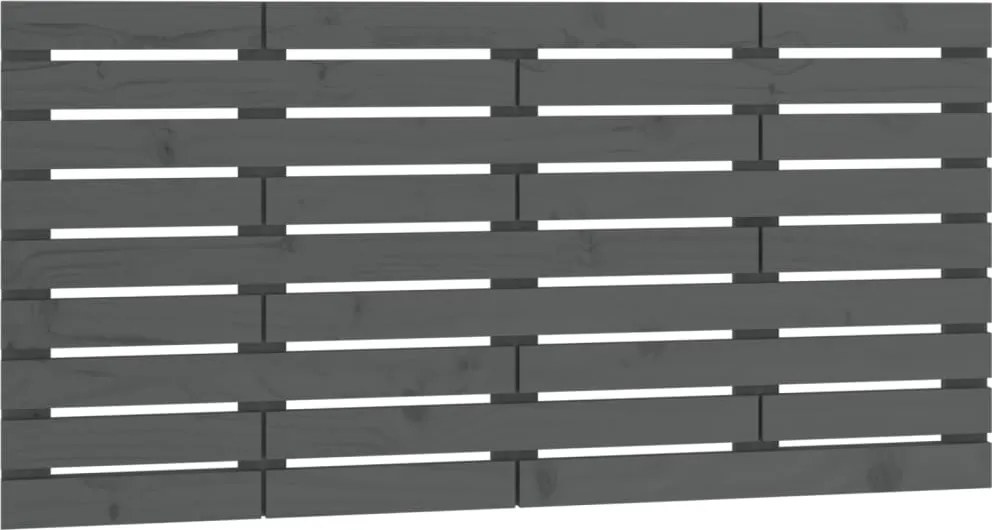 vidaXL szürke tömör fenyőfa fali fejtámla 146 x 3 x 63 cm