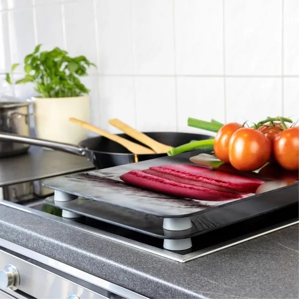 WENKO 2521496100 - Főzőlapvédő 52x30 cm színes/szürke/átlátszó