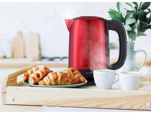 Heinner HEK-2200RDSS - Elektromos vízforraló 1,7 l 2200 W/230 V piros/fekete