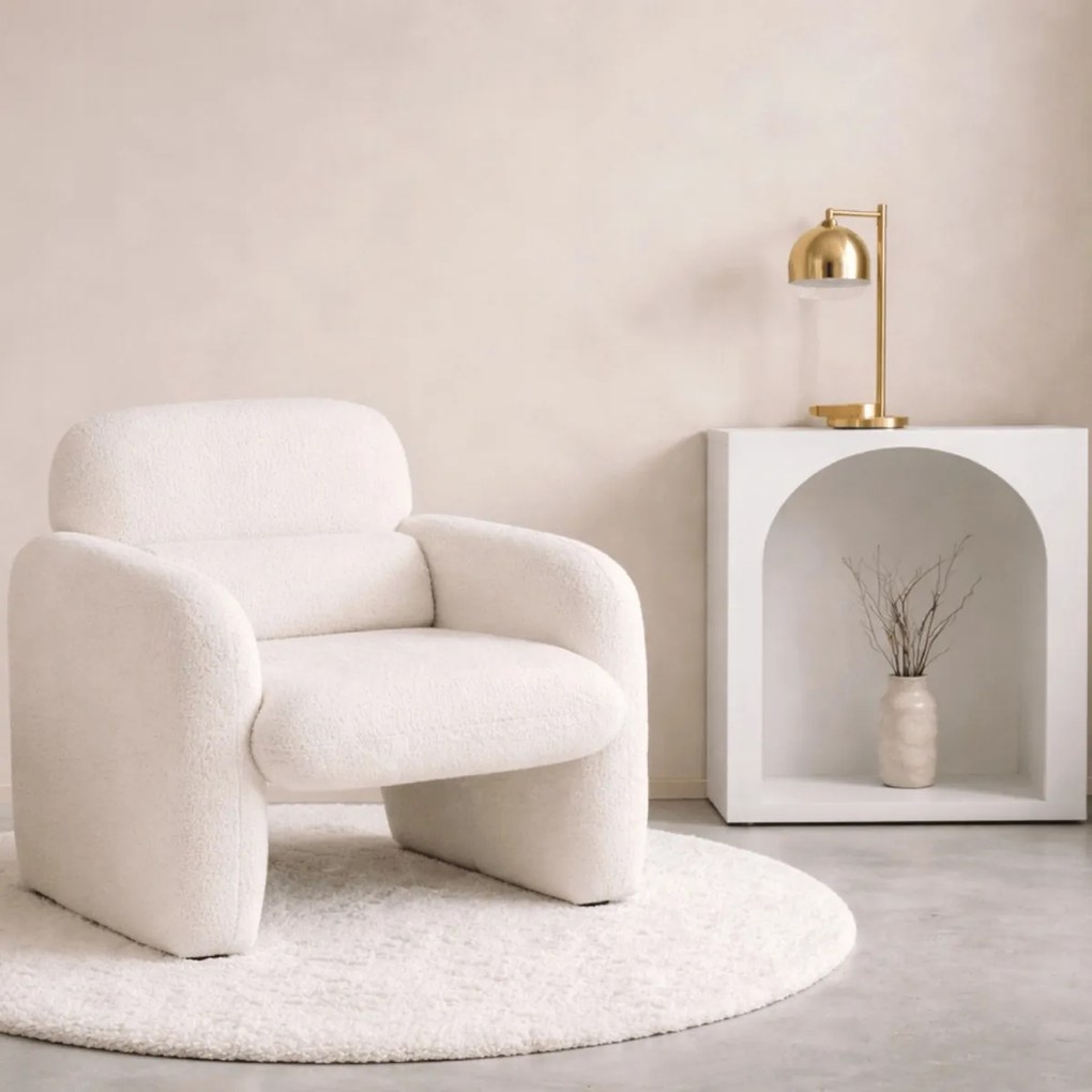 Fotel Wypoczynkowy TOGO Kremowy Boucle