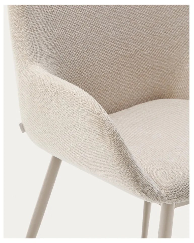 Krémszínű étkezőszék Konna – Kave Home