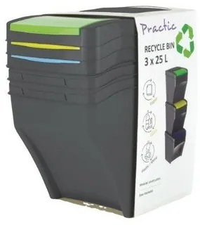 Recykle BIN 3x 25 literes szelektív hulladékgyűjtő kuka
