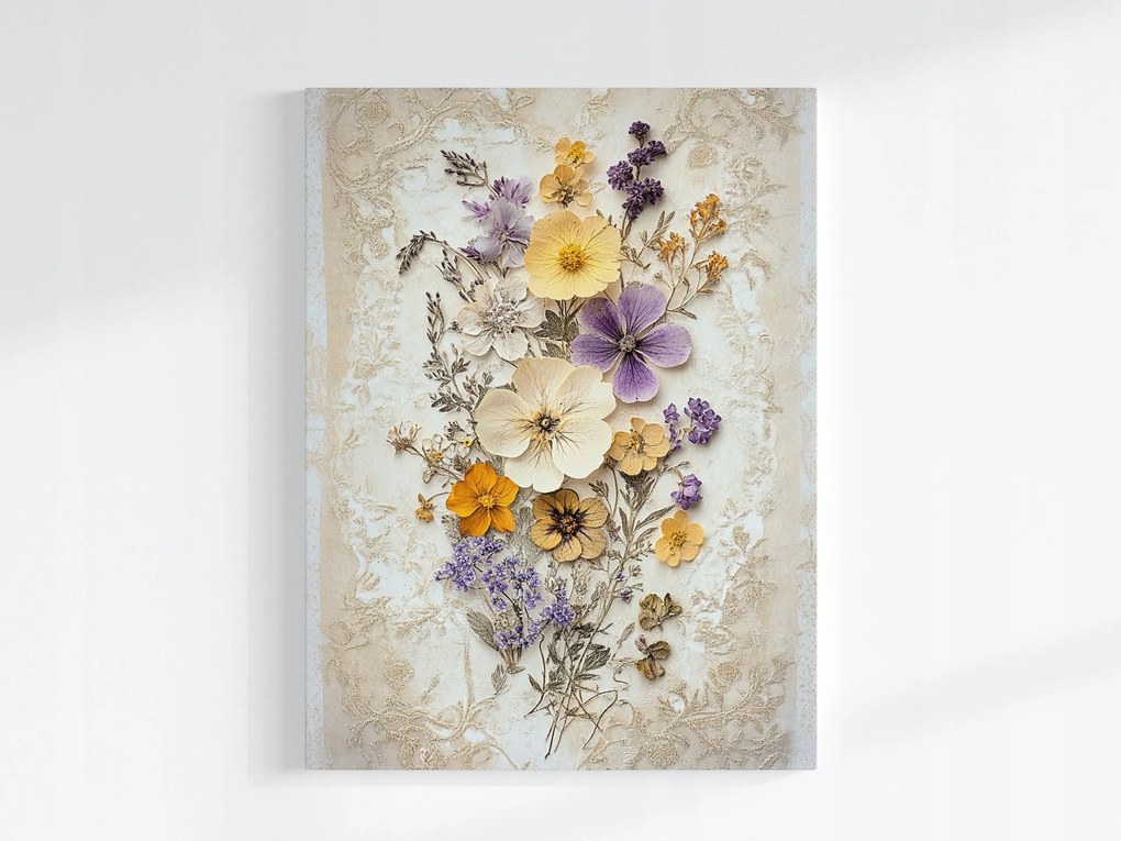 Poszter Dekoráció Szárított Virágok Gyógynövények Herbária 60x80