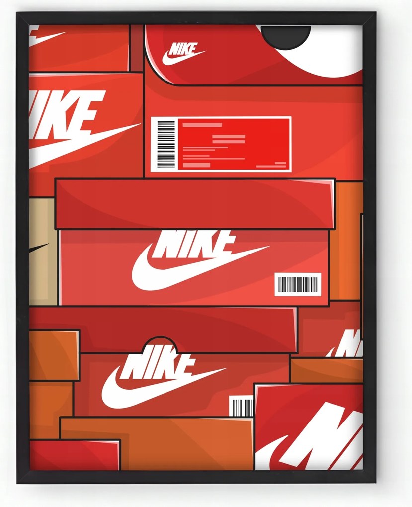 Poszter keretben Hypebeast Cipők Sneakers Streetwear 30x40 Ajándék Ötlet