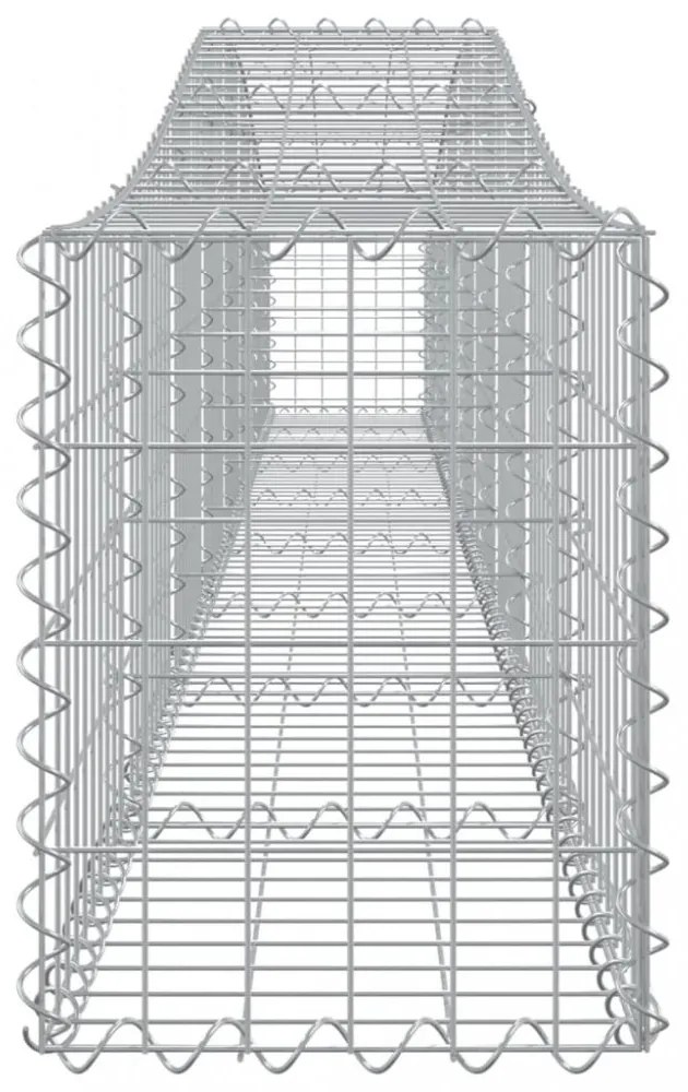 2 db íves horganyzott vas gabion kosár 400x30x40/60 cm