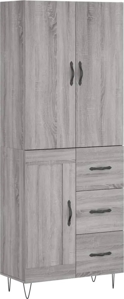vidaXL szürke sonoma szerelt fa magasszekrény 69,5 x 34 x 180 cm