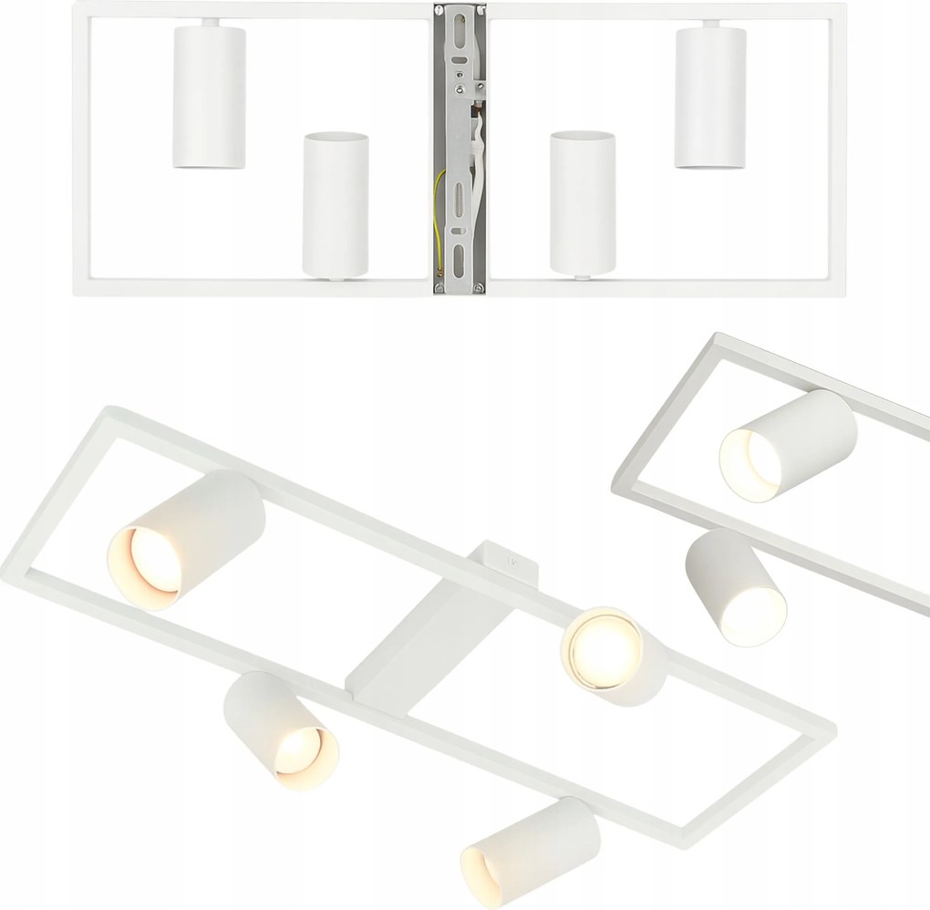 Mennyezeti lámpa Mozgatható Led halogén lámpatest 4x GU10 Spot reflektor fali lámpa