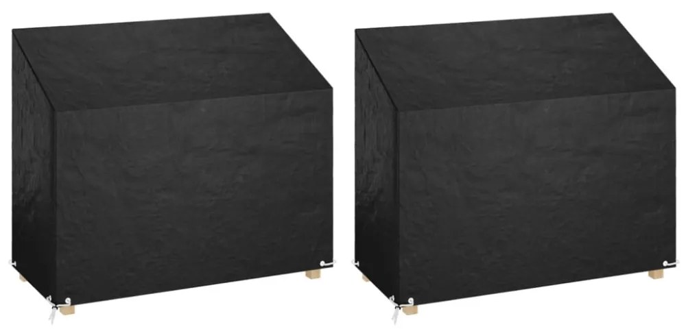 2 db polietilén kerti padhuzat 8 fűzőlyukkal 160x70x70/88 cm