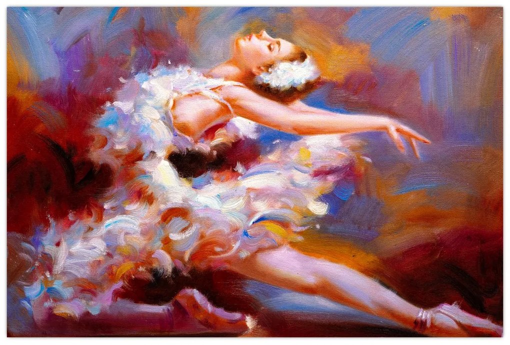 Kép - Balerina, festmény (90x60 cm)