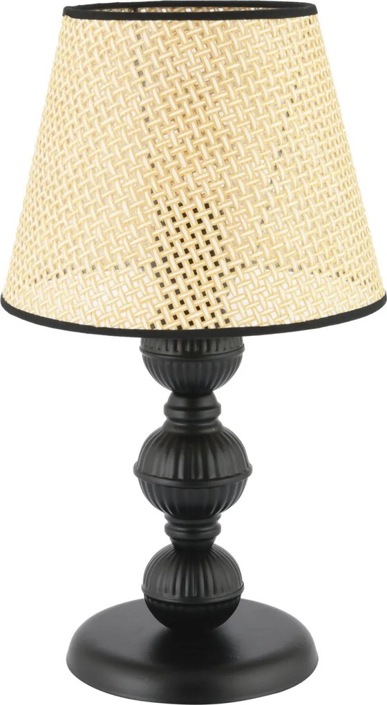 Fém éjjeli lámpa, bézs-fekete, 20 cm – TR390FLH2705
