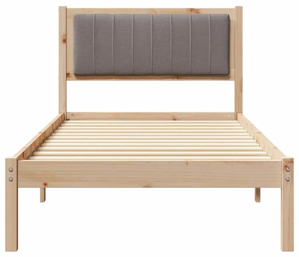 Ágykeret Kárpitozott Fejtámlával Tópszínű 90 x 200 cm