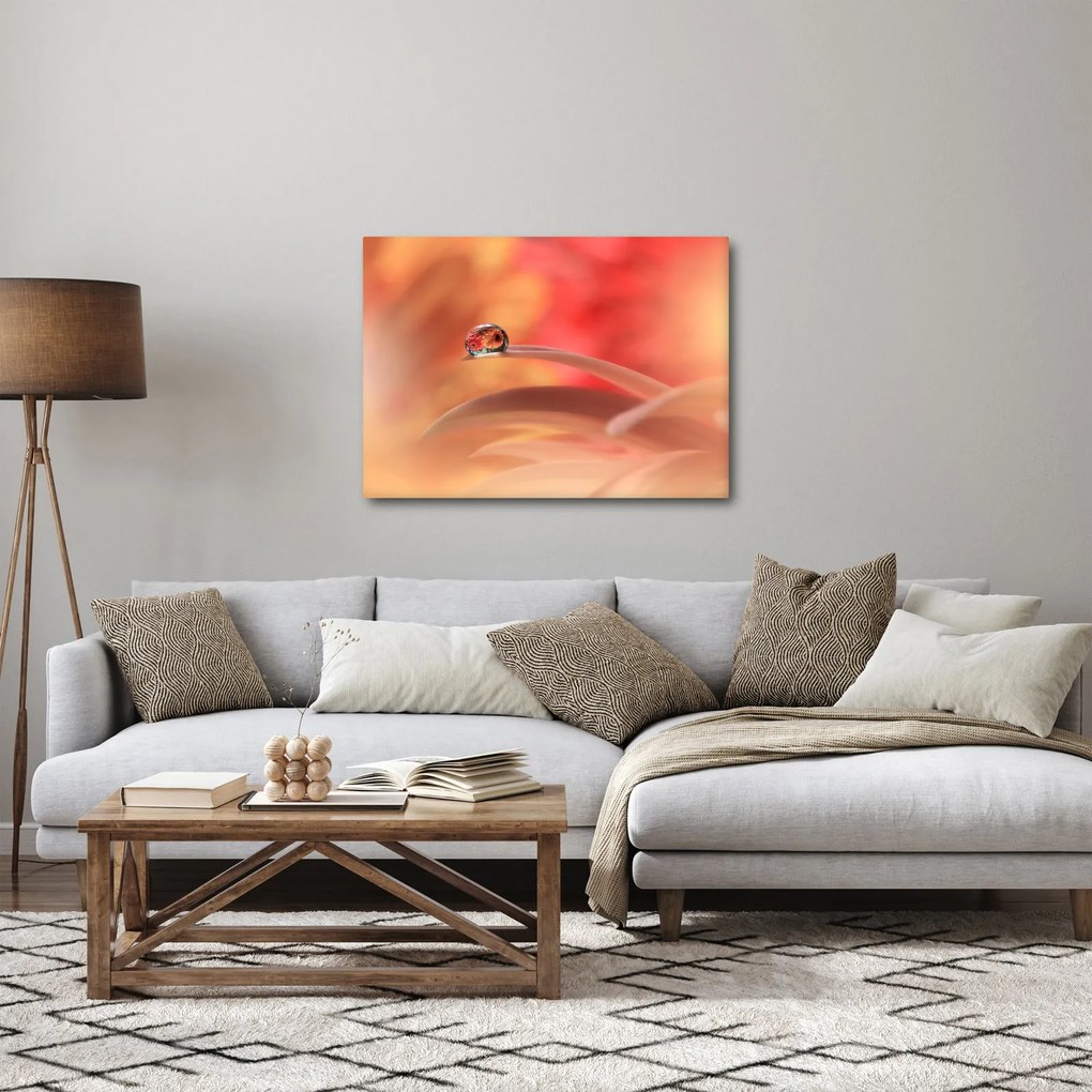Virágos harmatcsepp képe (70x50 cm)