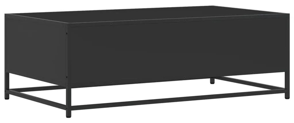 fekete szerelt fa és fém dohányzóasztal 100 x 57 x 35 cm
