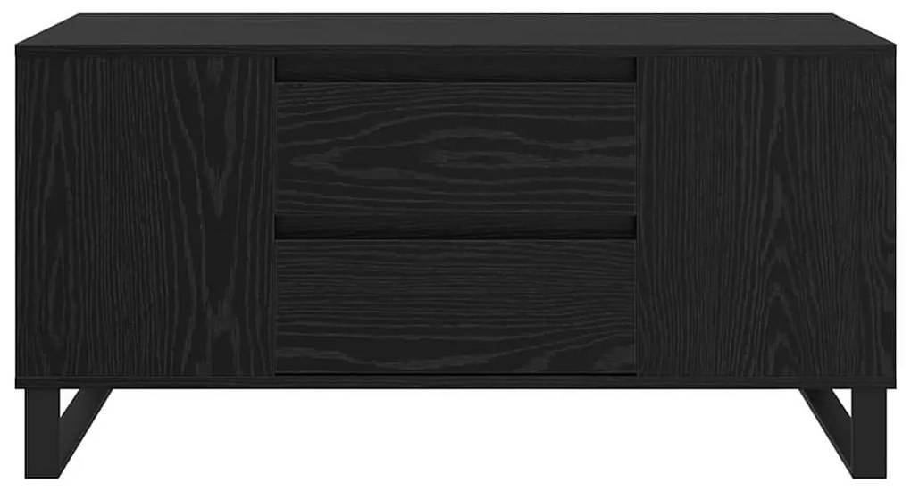 vidaXL Dohányzóasztal Fekete tölgy 102 x 44,5 x 50 cm Faanyag