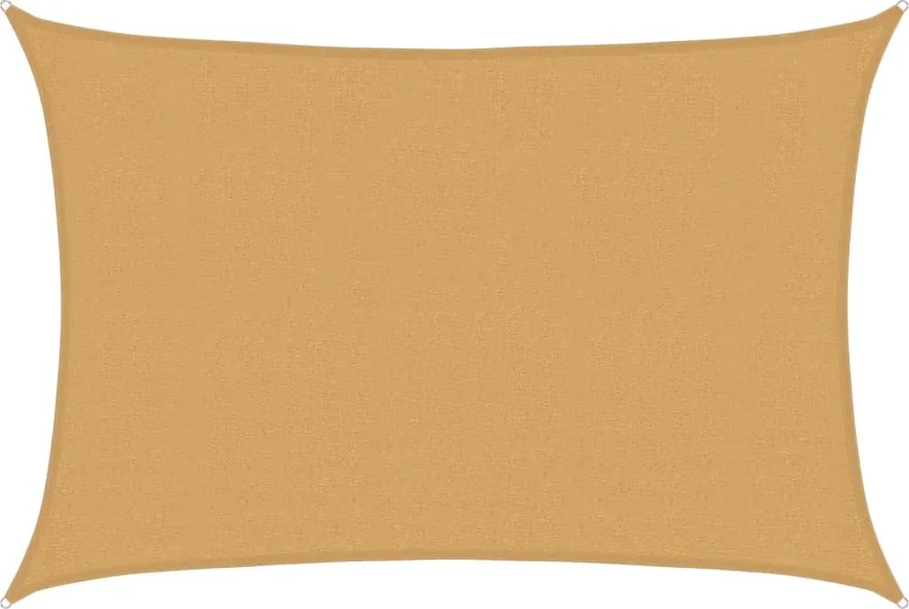 vidaXL homokszínű négyszögletű HDPE napvitorla 160 g/m² 2,5x4 m