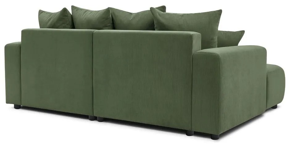 Zöld bársony sarokkanapé Enjoy – Bobochic Paris