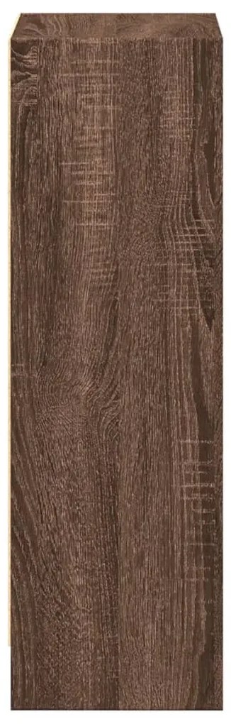 barna tölgy színű szerelt fa könyvszekrény 40 x 24 x 76 cm